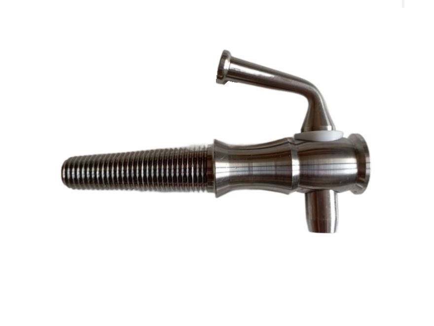 Tapered metal tap for wine barrel