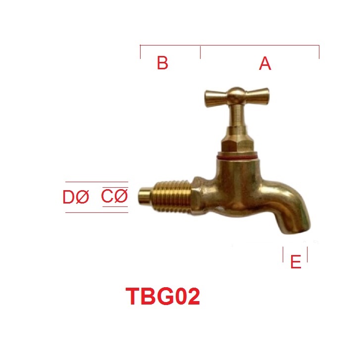 Small brass tap for wooden barrel