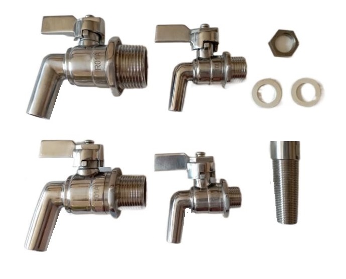 Stainless steel spigots for wine container