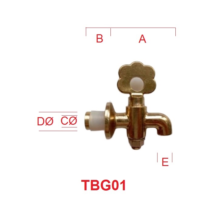 Small brass tap for glass bottles