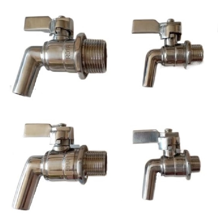 Male stainless steel tap for wine tank
