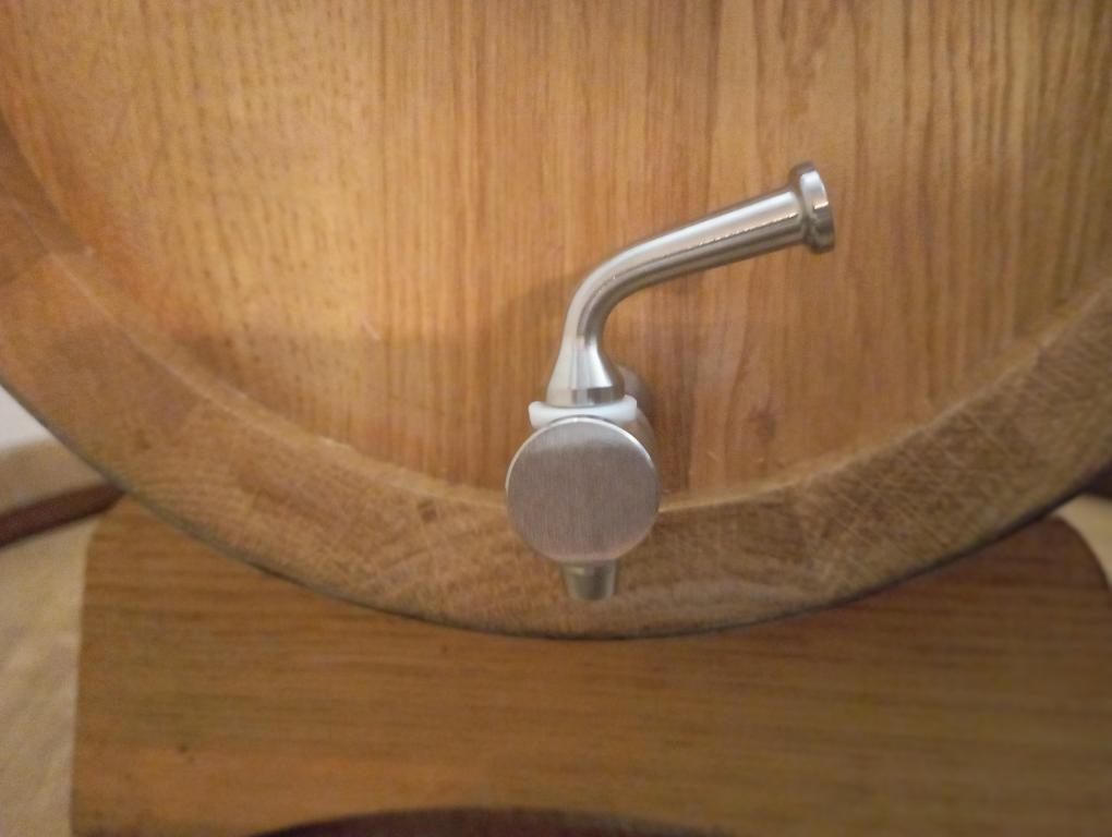 Small stainless steel spout for  wine barrel