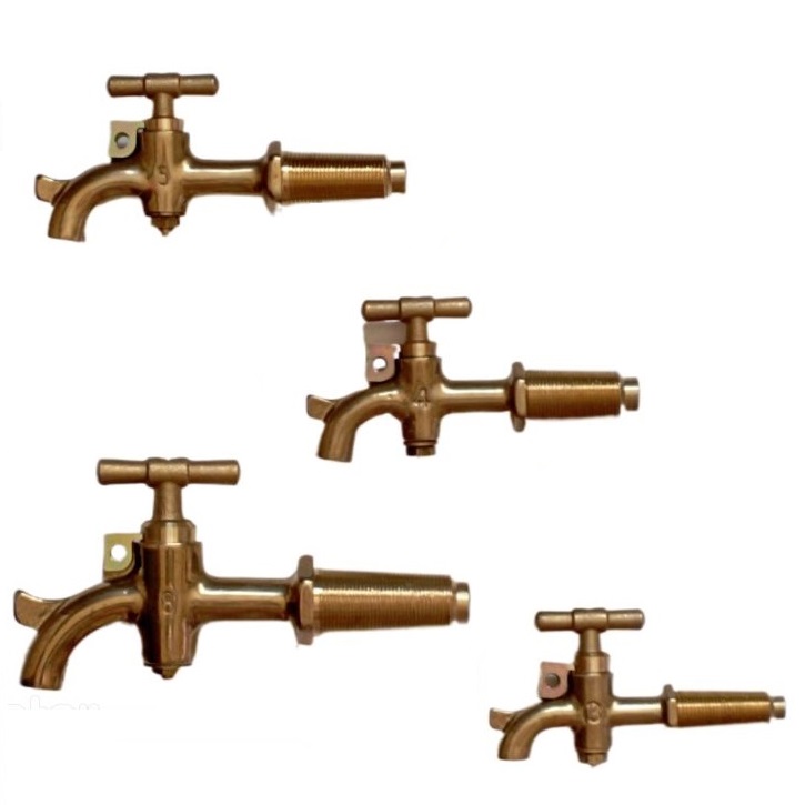 Tapered spigots in brass for large whiskey barrels