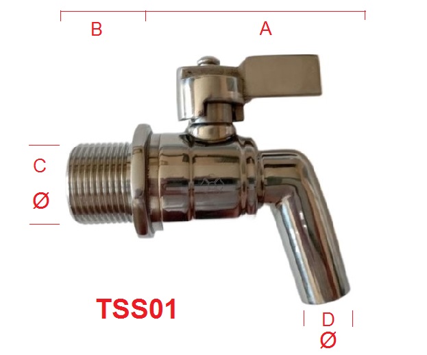 Spout for wine tank